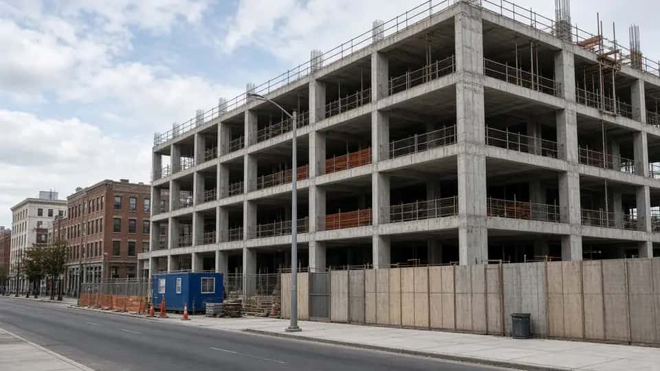 Construction of Plaza Cinema
